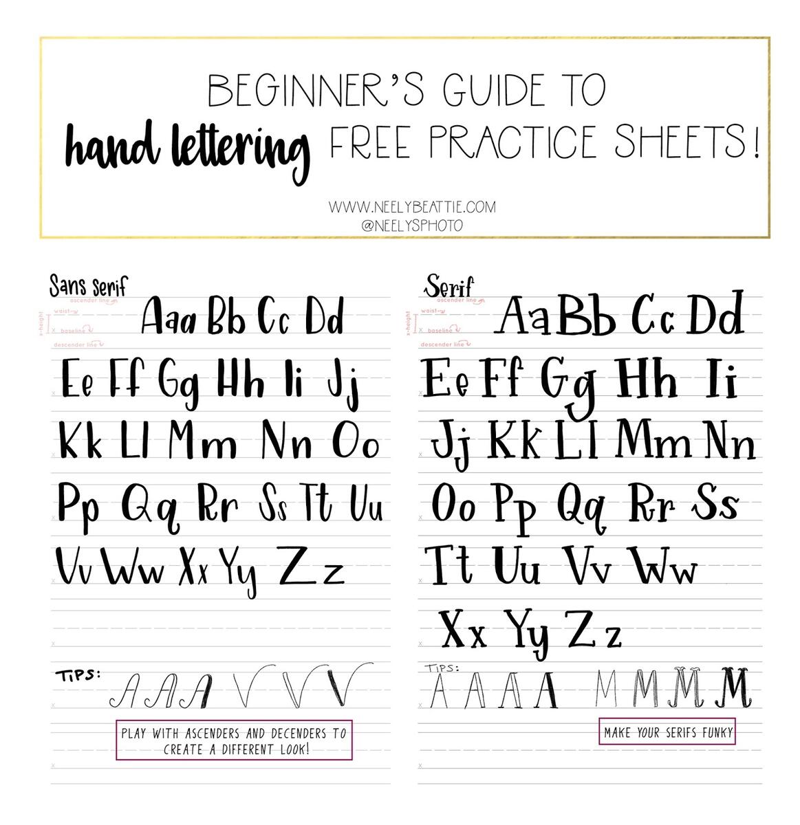 Beginners Guide To Hand Lettering And A FREEBIE Neely Beattie Beginners Guide To Hand Lettering And A FREEBIE Neely Beattie