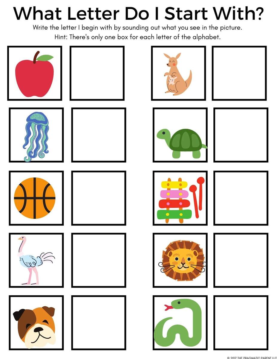 Beginning Sounds Letter Recognition Kindergarten Worksheet Abcs Preschool Worksheet Learning Abcs CVC Words Sight Words Prek Etsy
