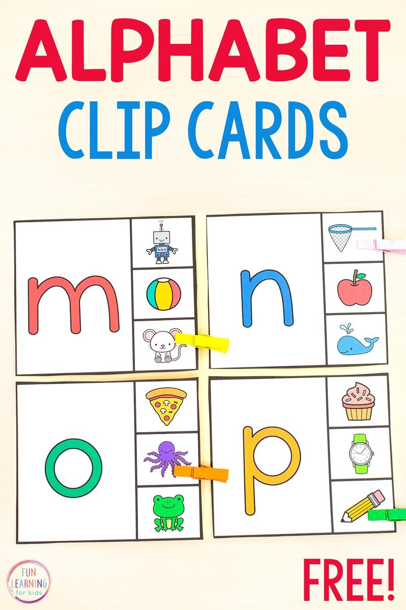 Beginning Sounds Matching Clip Cards Free Printable Beginning Sounds Matching Clip Cards Free Printable