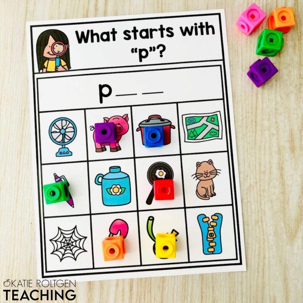 26 Alphabet Beginning Sounds Letter Tracing Worksheets