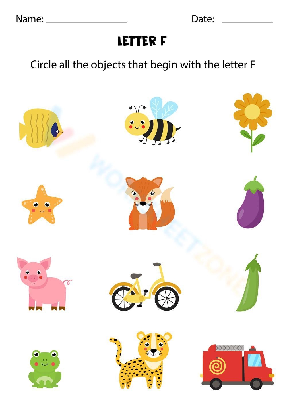 Beginning Sounds With Letter F Worksheet Initial Sound Sort Activity Letter F Top Teacher