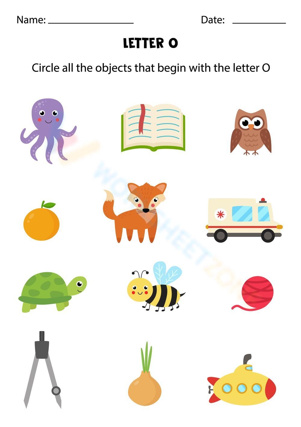 Beginning Sounds With Letter O Worksheet Letter O Read And Match Beginning Sounds Worksheet Ezpzphonics