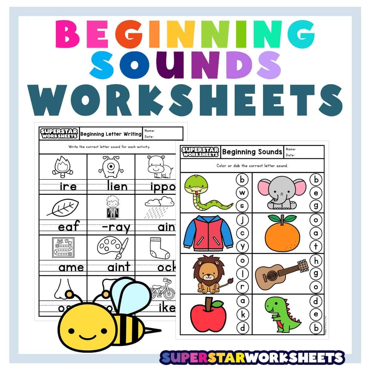Beginning Sounds Worksheet Free Printable Digital PDF