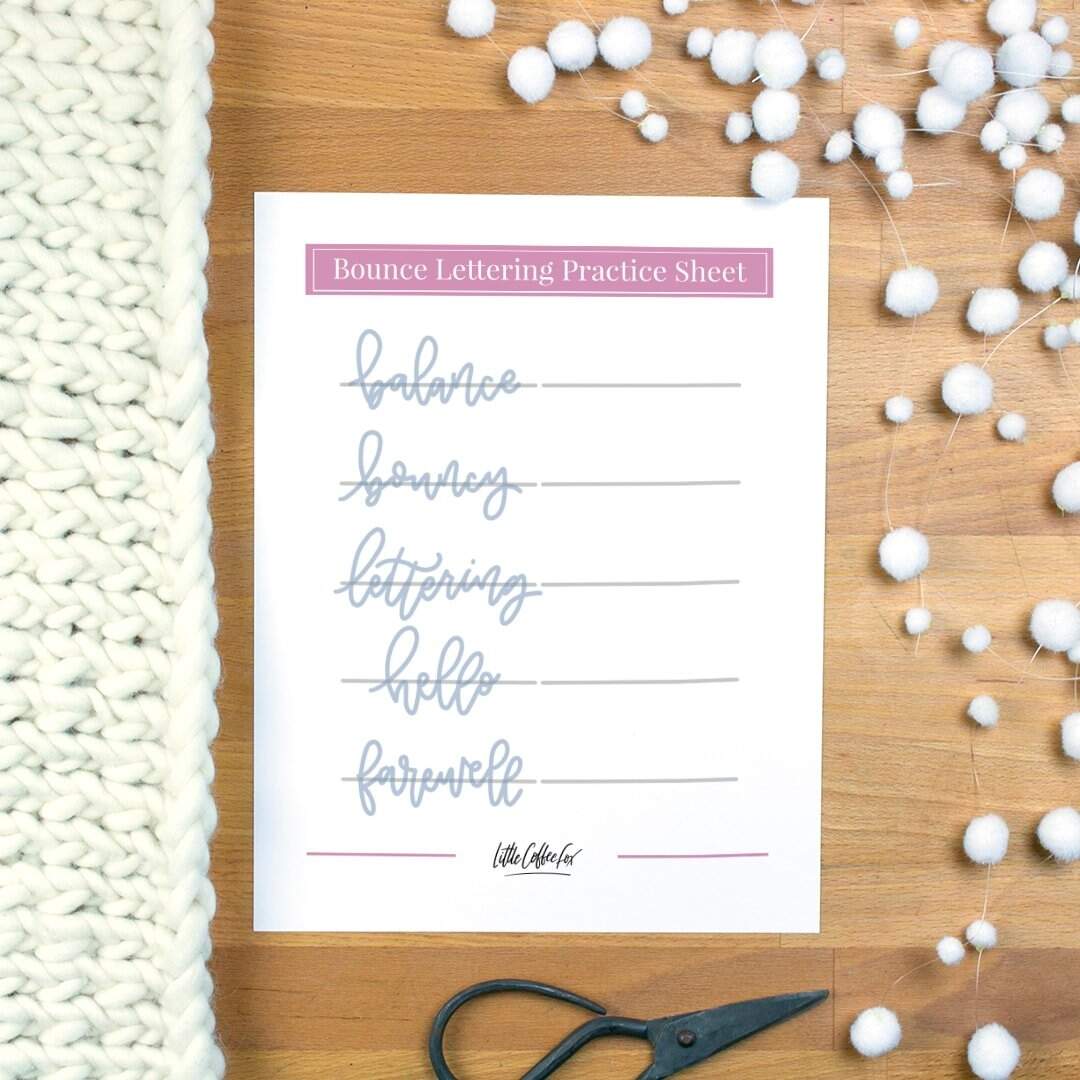 Bounce Lettering 6 Easy Tips Free Printable Worksheet Bounce Lettering 6 Easy Tips Free Printable Worksheet