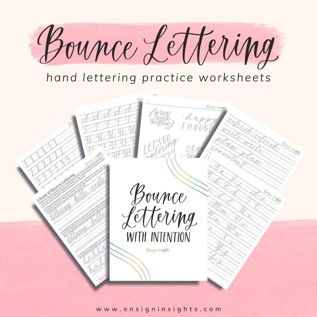 Bounce Lettering Practice Worksheets Bouncy Lettering Guide Digital Download Etsy Bounce Lettering Practice Worksheets Bouncy Lettering Guide Digital Download Etsy