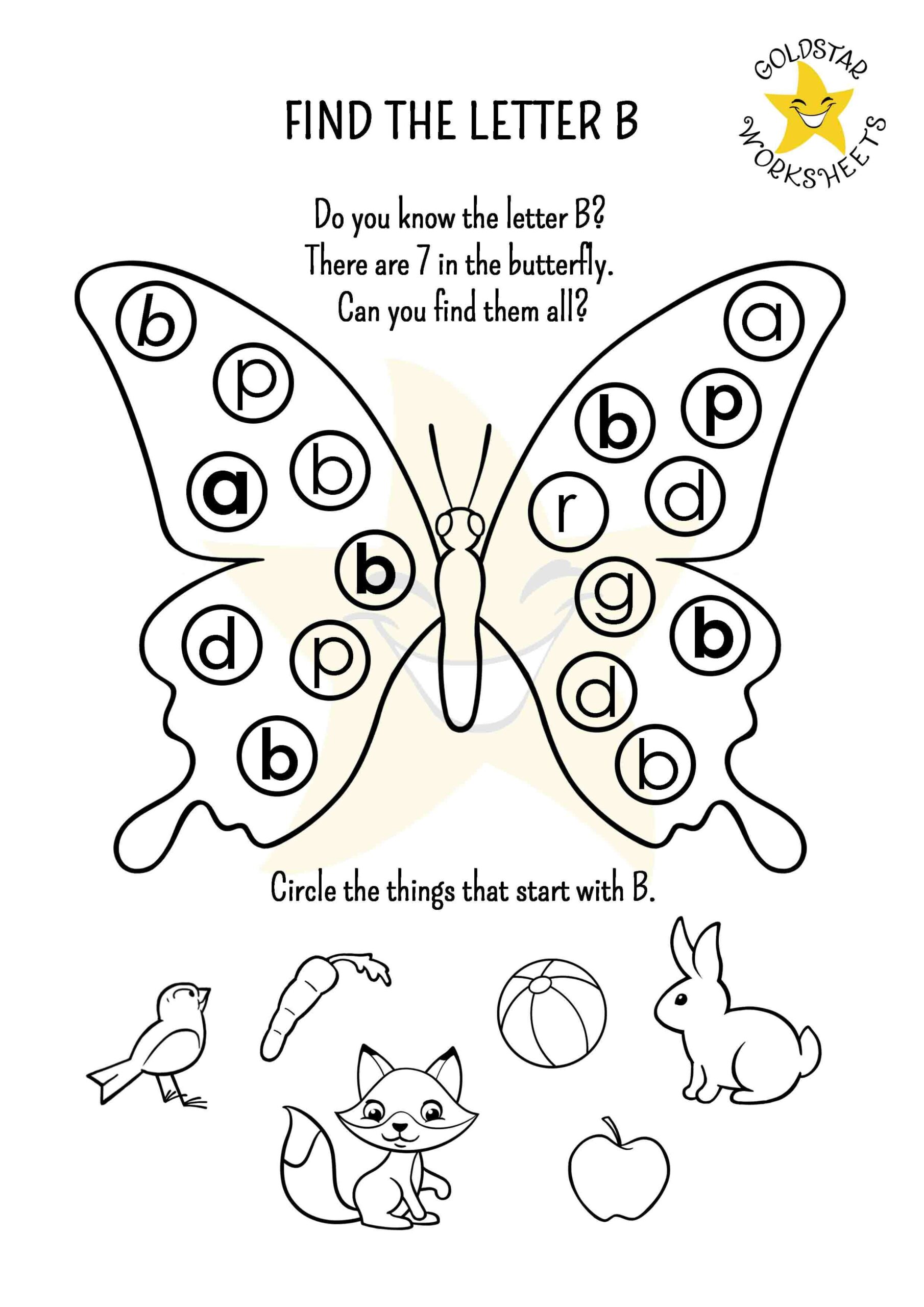 Bouncing Into Learning Fun Find The Letter B Worksheets FREE PDF