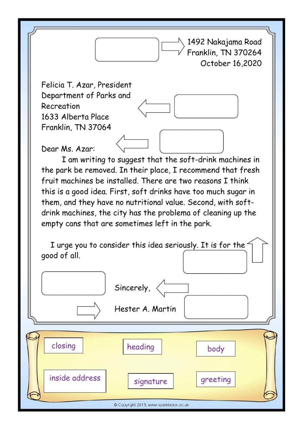 Business Letter Worksheet Worksheets Library Business Letter Worksheet Worksheets Library
