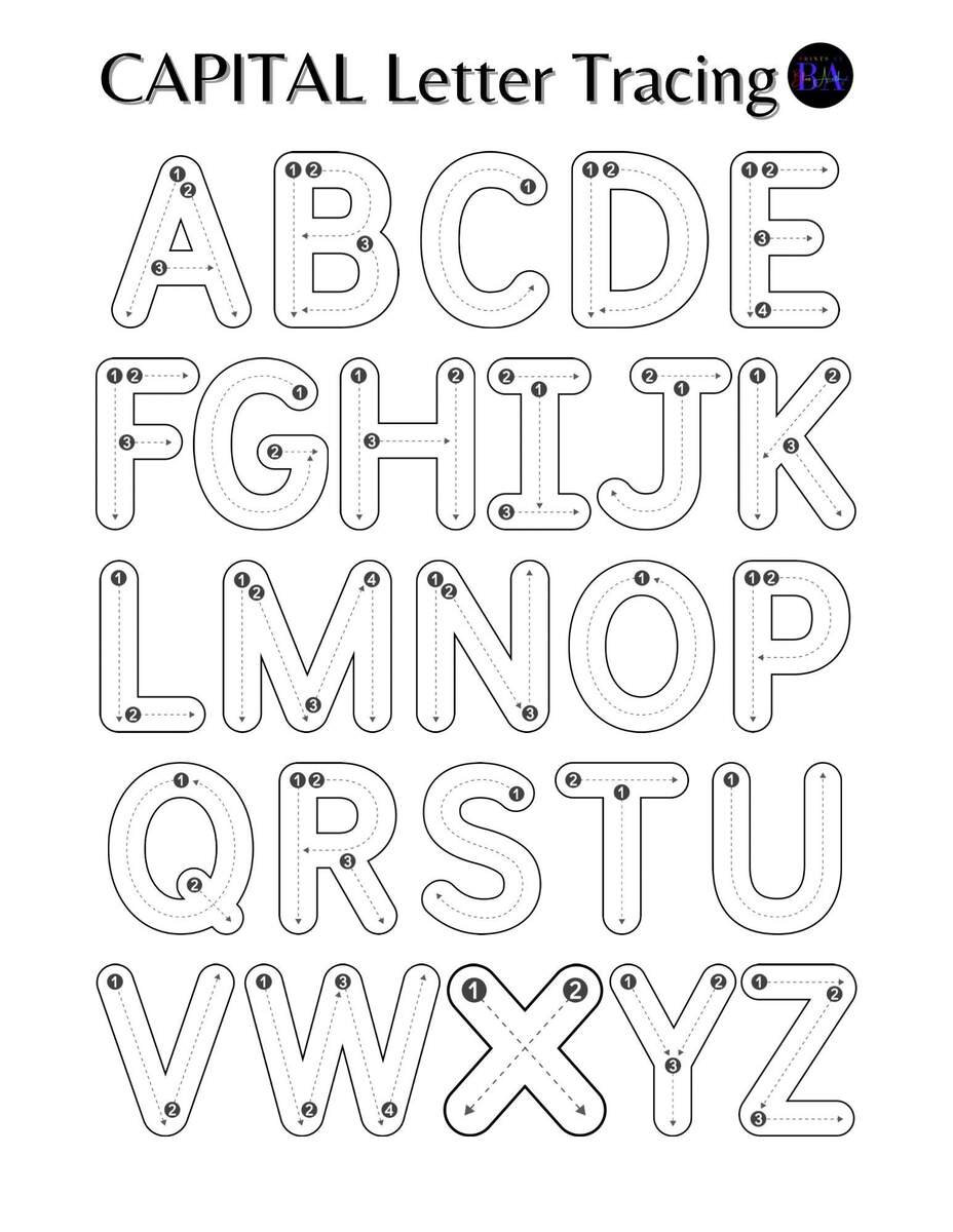 Uppercase Letter Tracing Worksheets Free Printables Doozy Moo