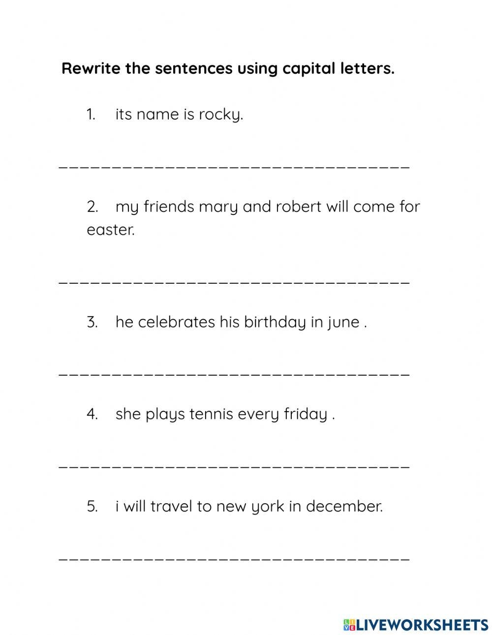 Capital Letters Worksheet For 1st Grade Worksheets Library Capital Letters Worksheet For 1st Grade Worksheets Library