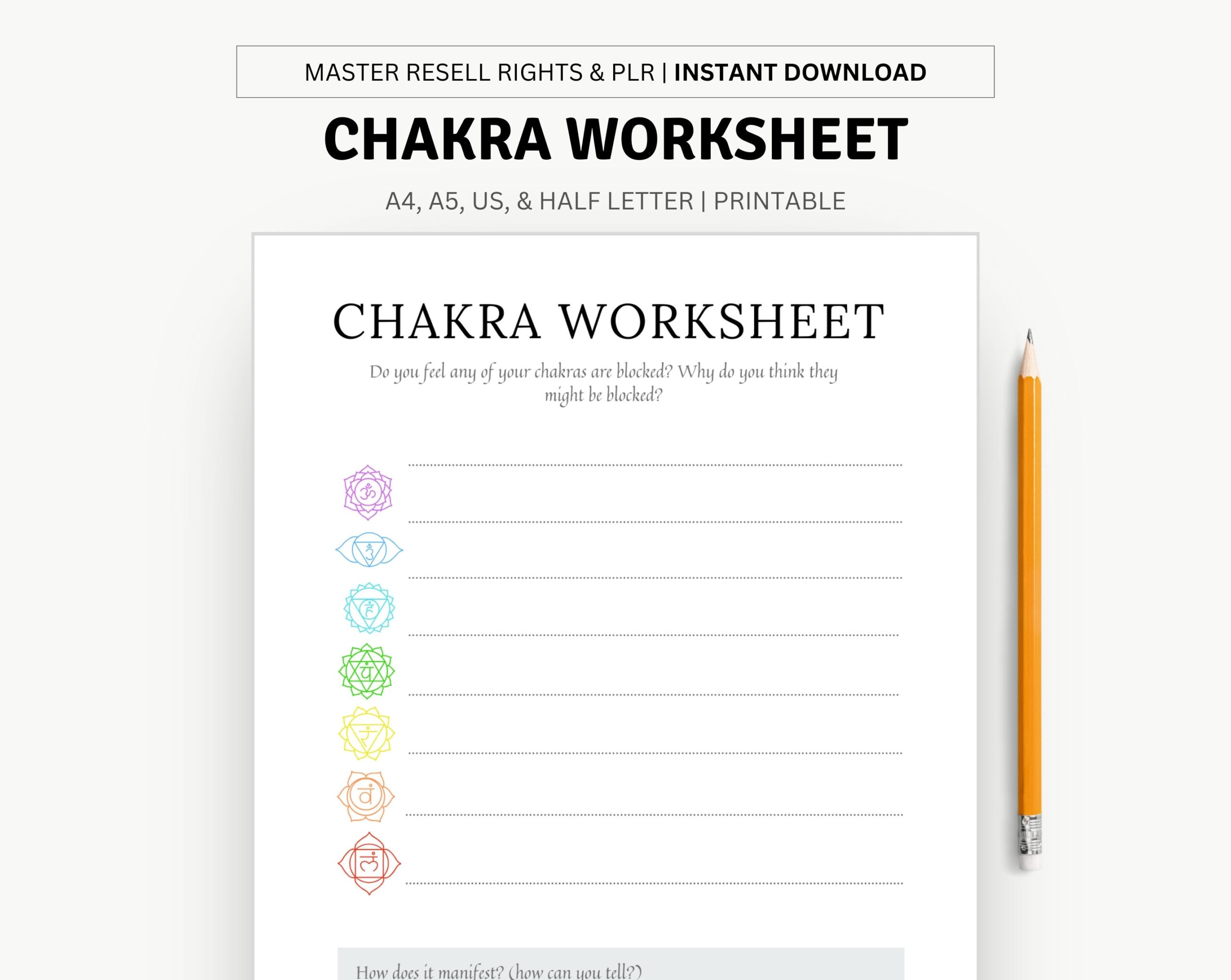 Chakra Worksheet Printable Balance Your Energies With This Instant Download Etsy Fall Beginning Sounds Worksheets Autumn Initial Sounds Cut Paste Made By Teachers