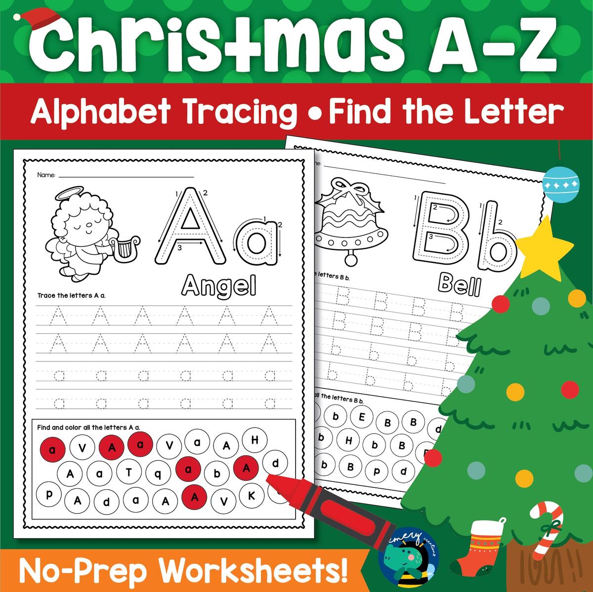 Christmas A Z Worksheets Alphabet Tracing Find The Letter No Prep Made By Teachers Christmas A Z Worksheets Alphabet Tracing Find The Letter No Prep Made By Teachers