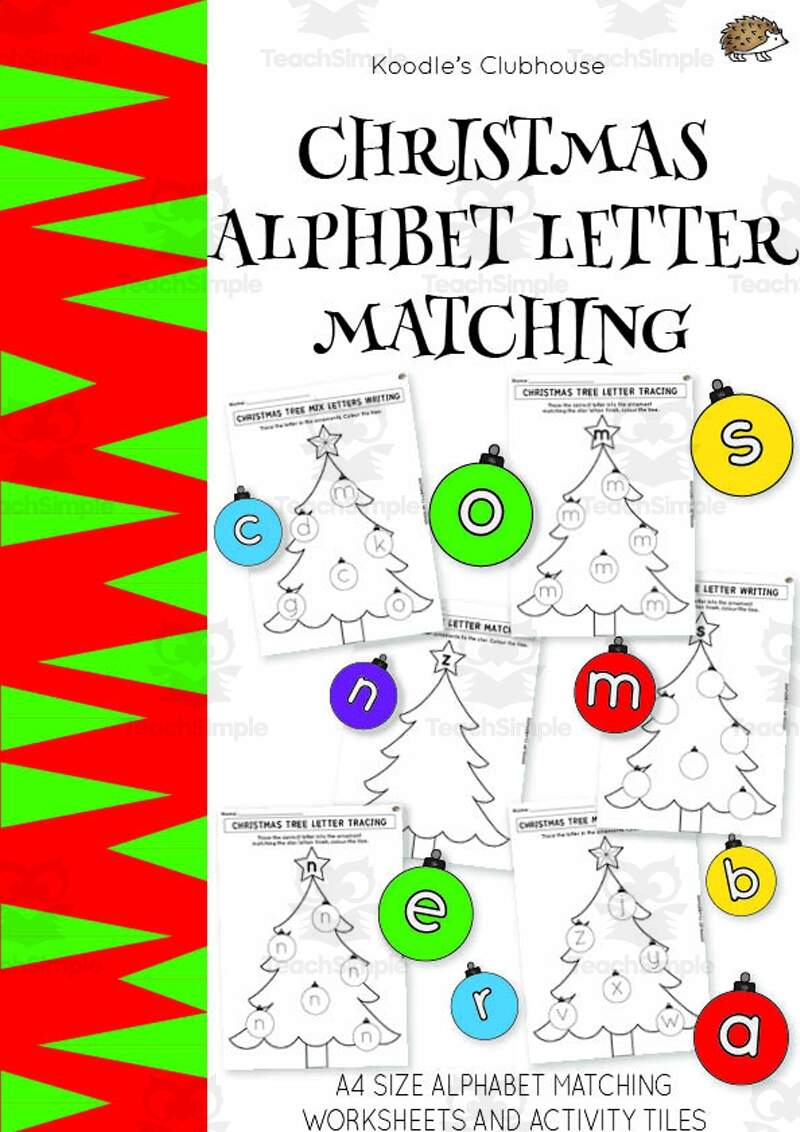 Christmas Alphabet Letter Matching By Teach Simple Christmas Alphabet Letter Matching By Teach Simple