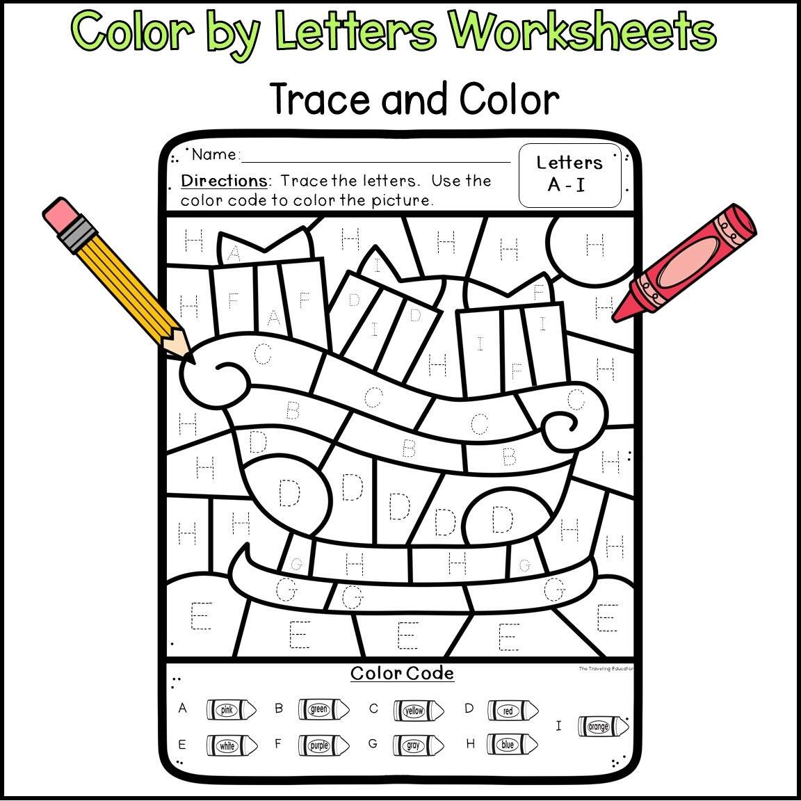 Christmas Color By Letter Christmas Coloring Pages Color By Code Made By Teachers