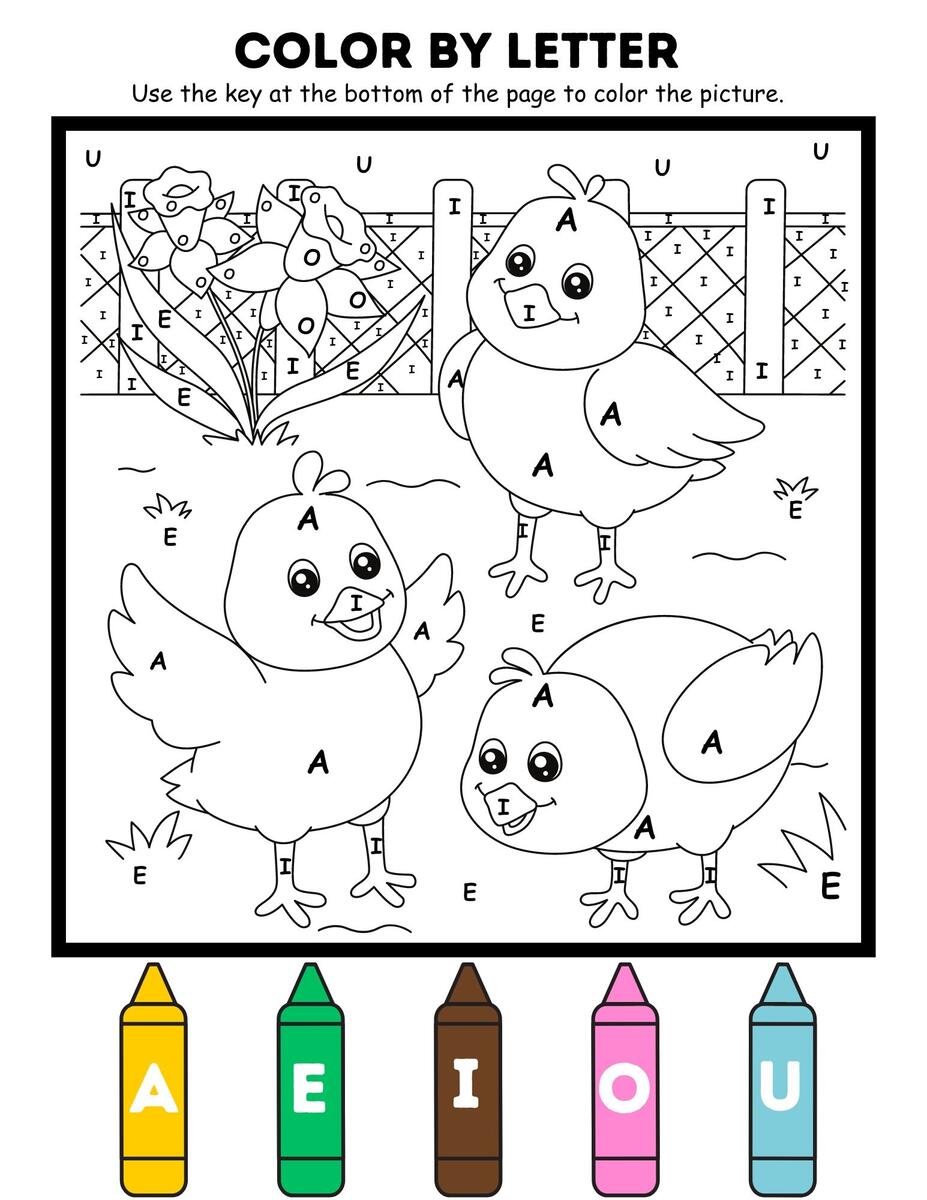 Color By Letter Printable Alphabet Coloring Pages Educational Activity Fun Learning Worksheets For Kids Numbers Instant Download PDF Etsy Find Alphabet Recognition Worksheets Made By Teachers