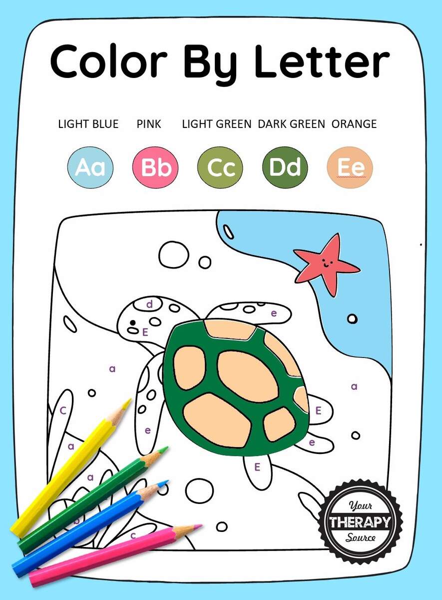 Color By Letter Printables FREE Your Therapy Source Color By Letter Printables FREE Your Therapy Source