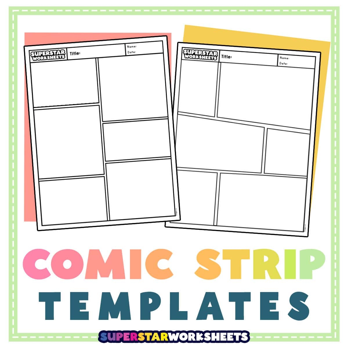 Comic Strip Template Free Printables Superstar Worksheets Comic Strip Template Free Printables Superstar Worksheets