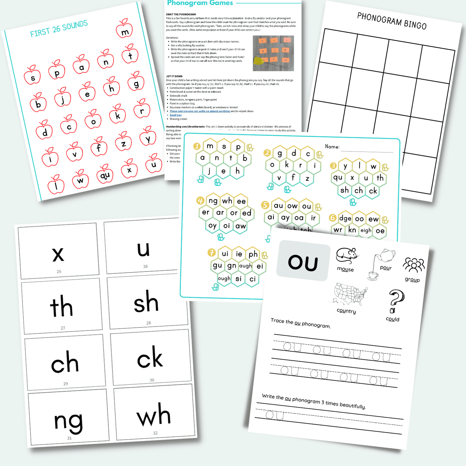 Complete Phonogram Kit Games Flashcards Ages 4 10