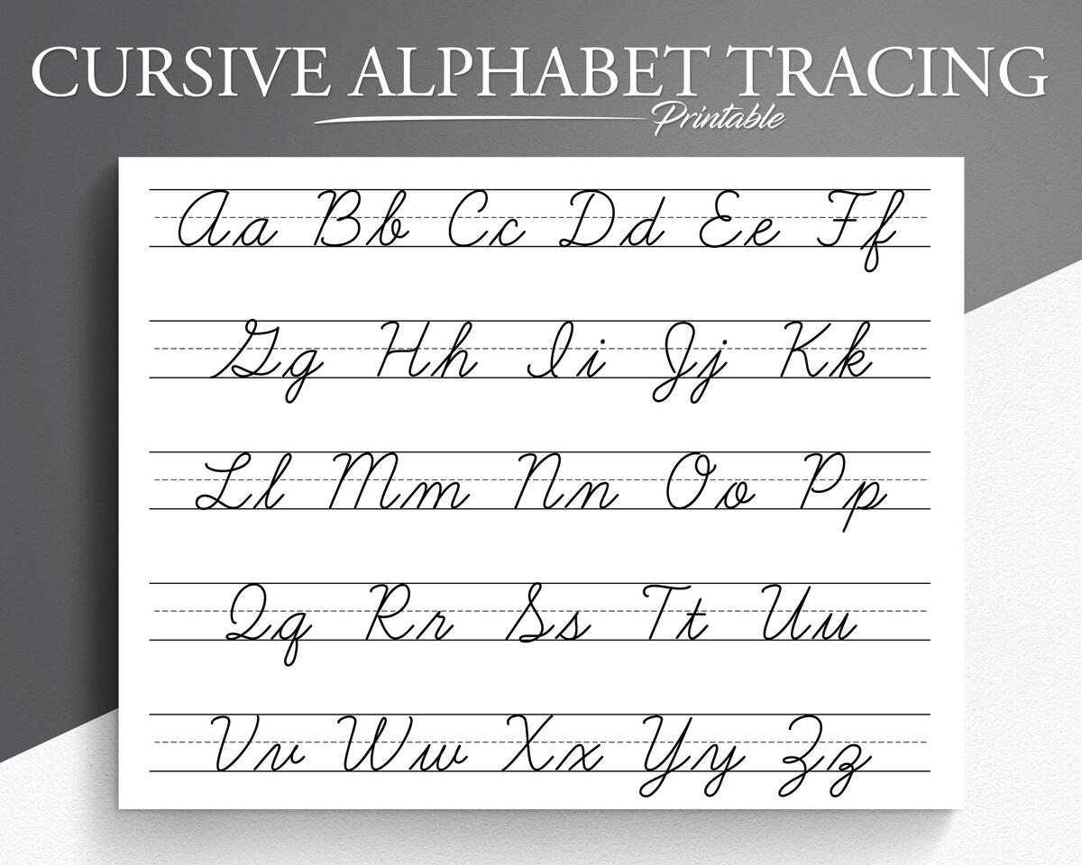 Printable Cursive Alphabet Worksheets Teach Beside Me