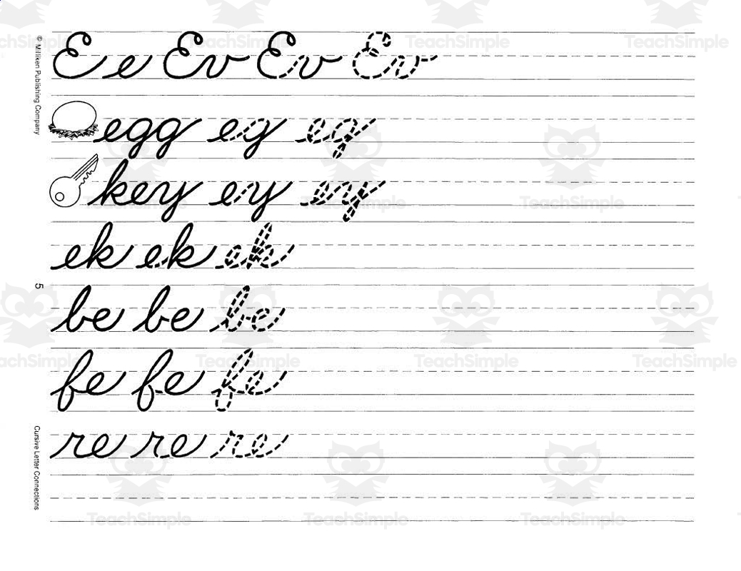 Cursive Letter Connections By Teach Simple
