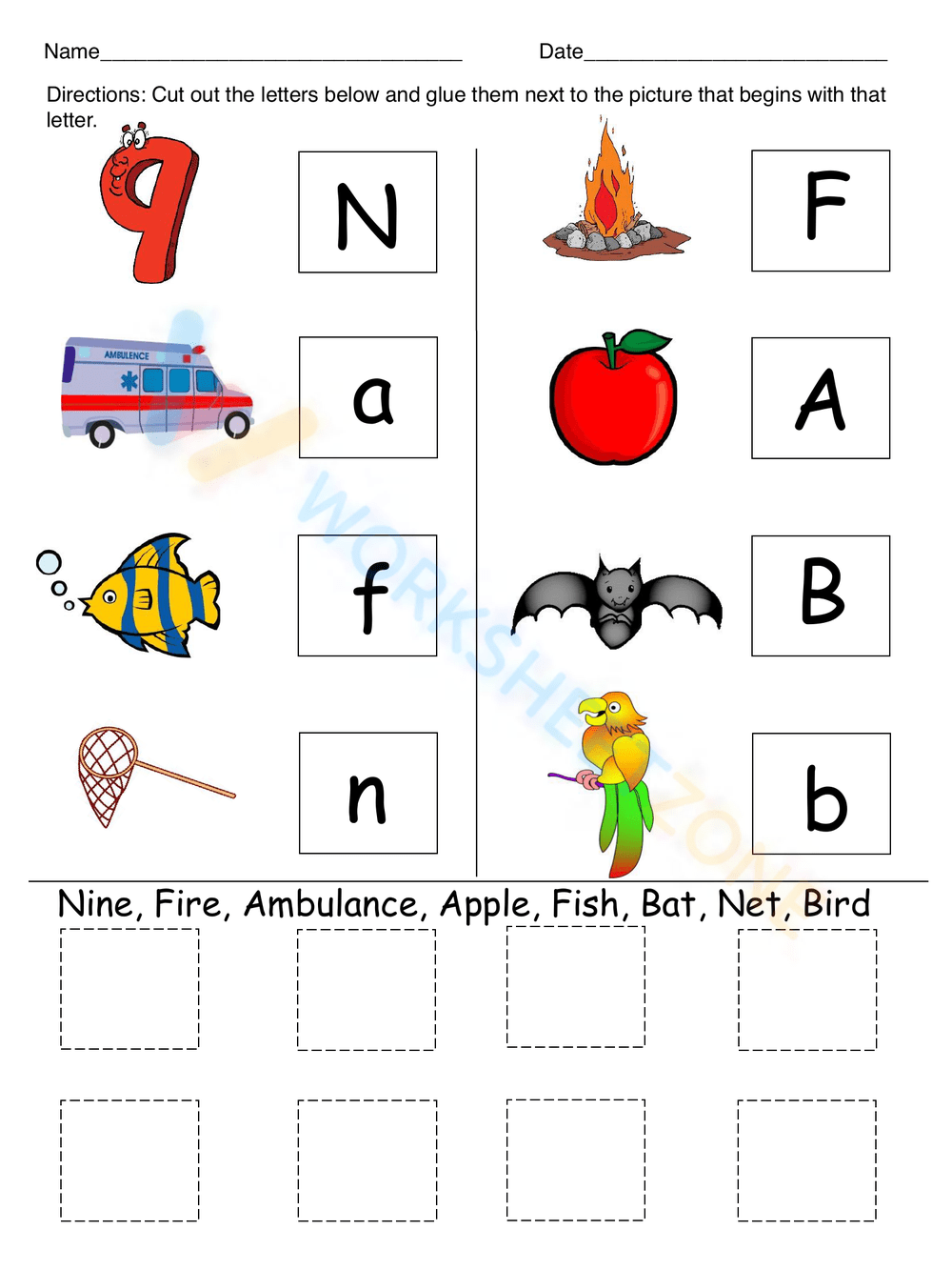 Cut And Paste Beginning Sounds Worksheets Beginning Sounds Cut Paste Worksheets Literacy Learn