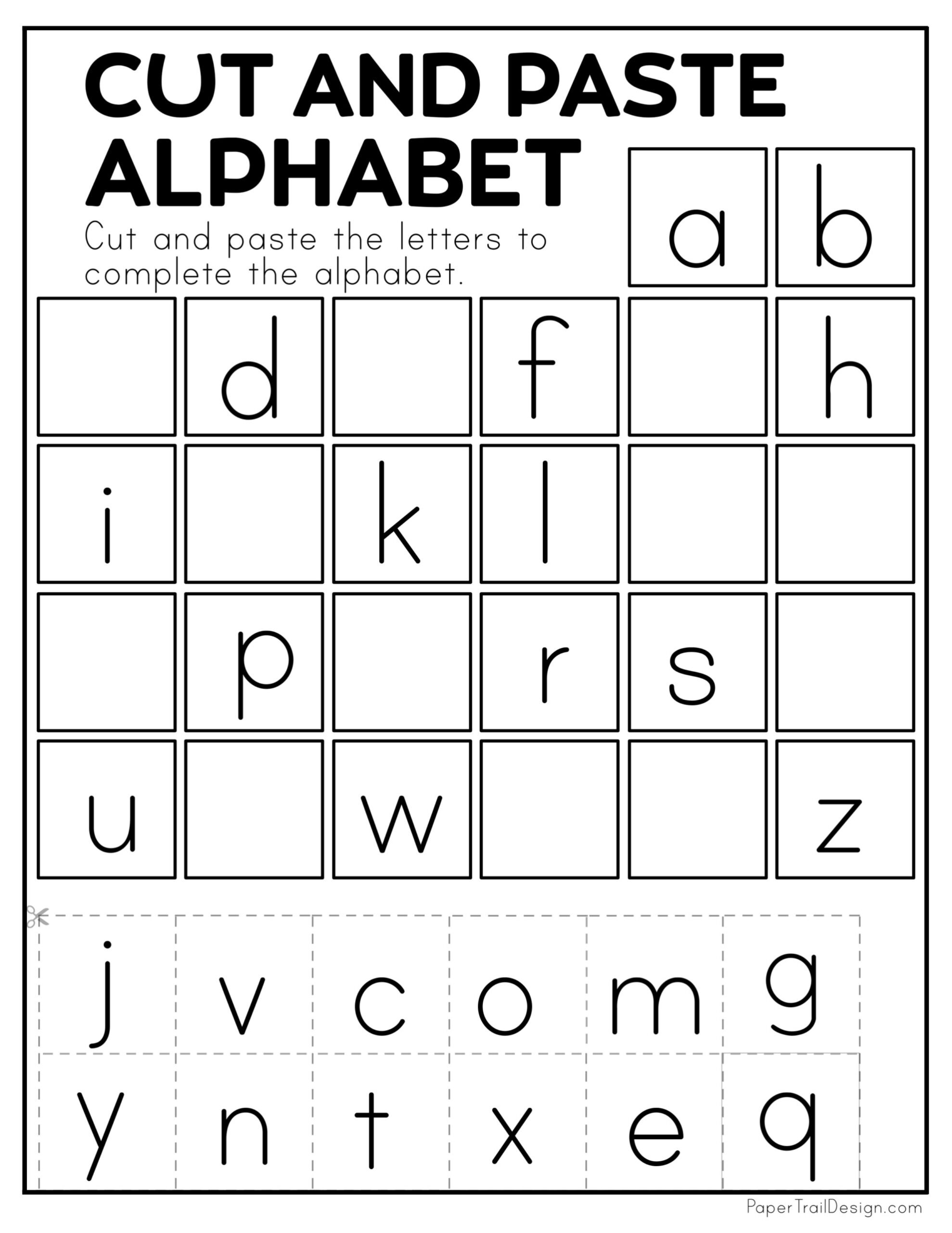 Alphabet Cut And Paste Worksheets Uppercase Letters Made By Teachers