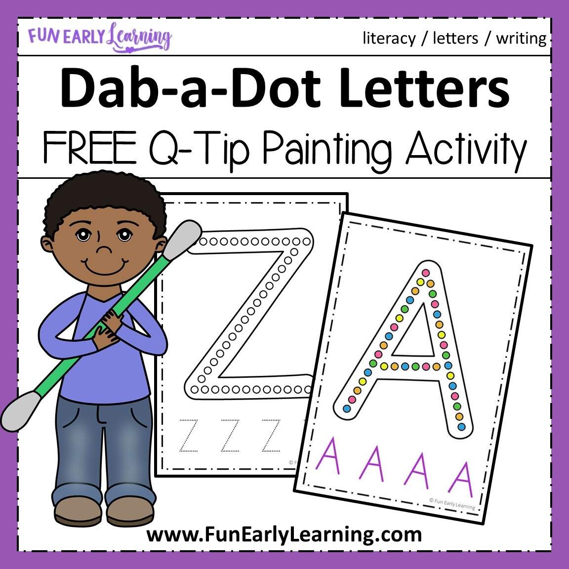 Dab a Dot Letters Q Tip Painting Fun Early Learning