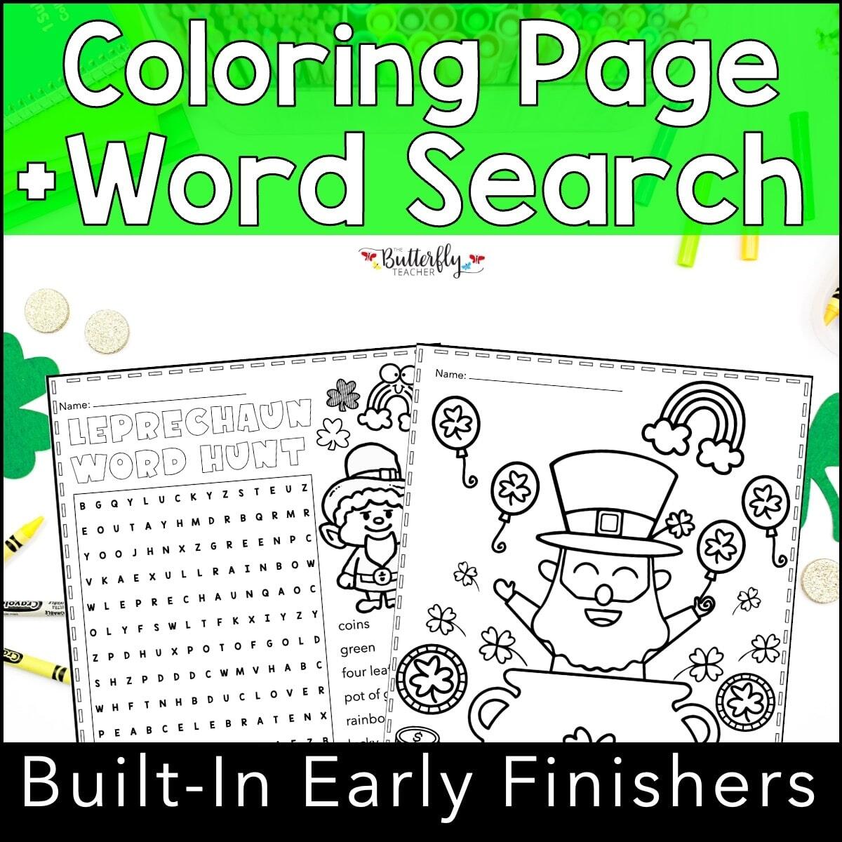 Disguise A Leprechaun St Patricks Day Activity Writing Craft Word Search And Fun Coloring Page