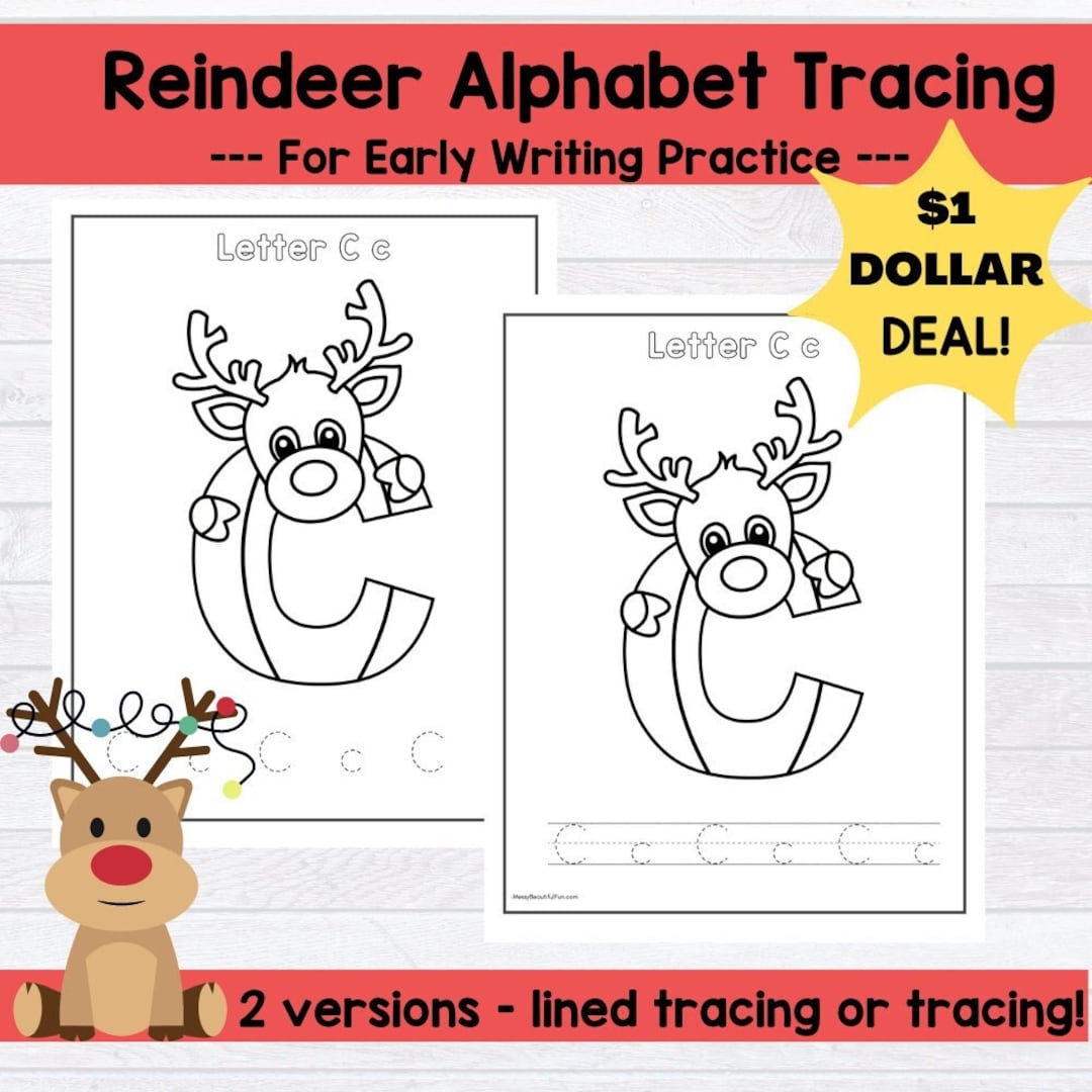 DOLLAR DEAL Reindeer Alphabet Letter Tracing Handwriting Printable Practice For Beginner Writers Uppercase And Lowercase Included Etsy DOLLAR DEAL Reindeer Alphabet Letter Tracing Handwriting Printable Practice For Beginner Writers Uppercase And Lowercase Included Etsy
