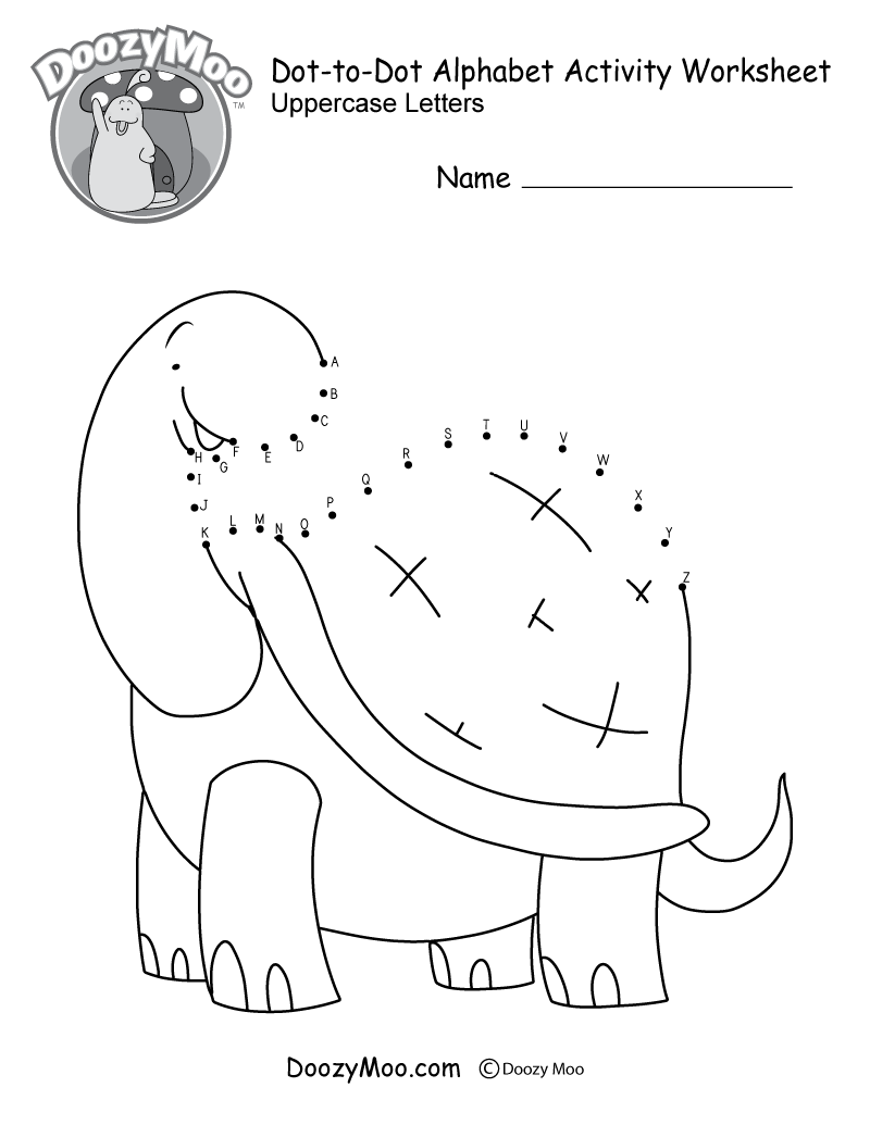 Dot To Dot Alphabet Activity Worksheet Free Printable Doozy Moo Dot To Dot Alphabet Activity Worksheet Free Printable Doozy Moo