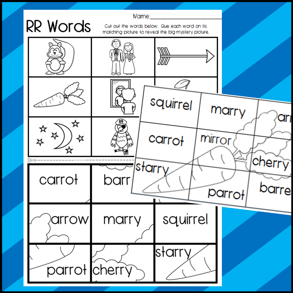 Double Consonants Mystery Picture Cut And Paste Worksheets Made By Teachers