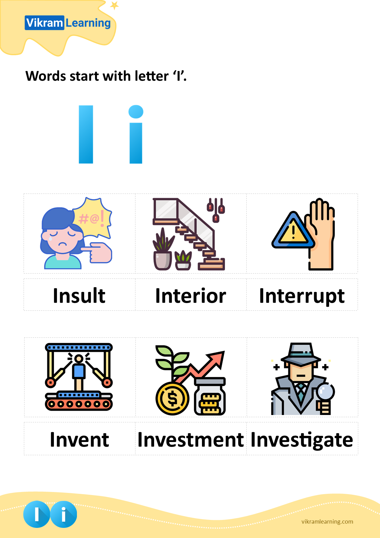 Download I Letter Words Worksheets For Free Vikramlearning