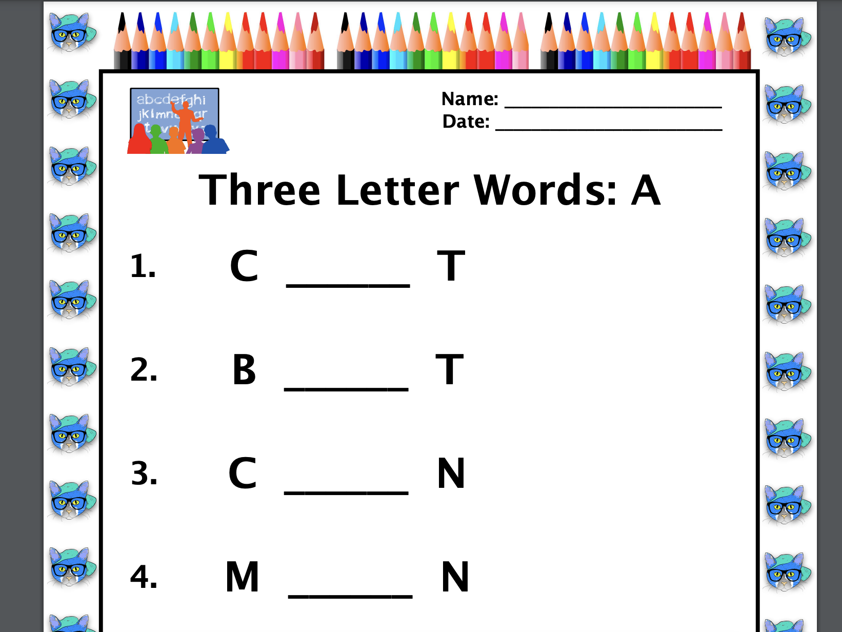 EASY READING 3 Letter Words Vowels 5 Worksheets Made By Teachers EASY READING 3 Letter Words Vowels 5 Worksheets Made By Teachers