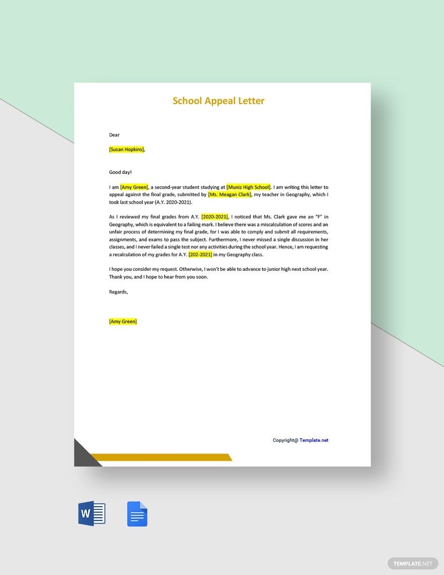Editable Appeal Letter Templates In PDF To Download Editable Appeal Letter Templates In PDF To Download