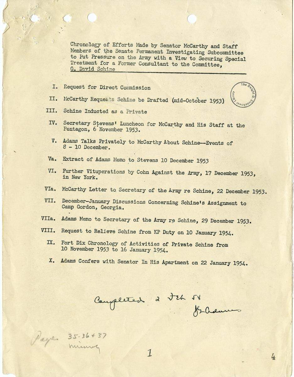 Eisenhower And McCarthy National Archives