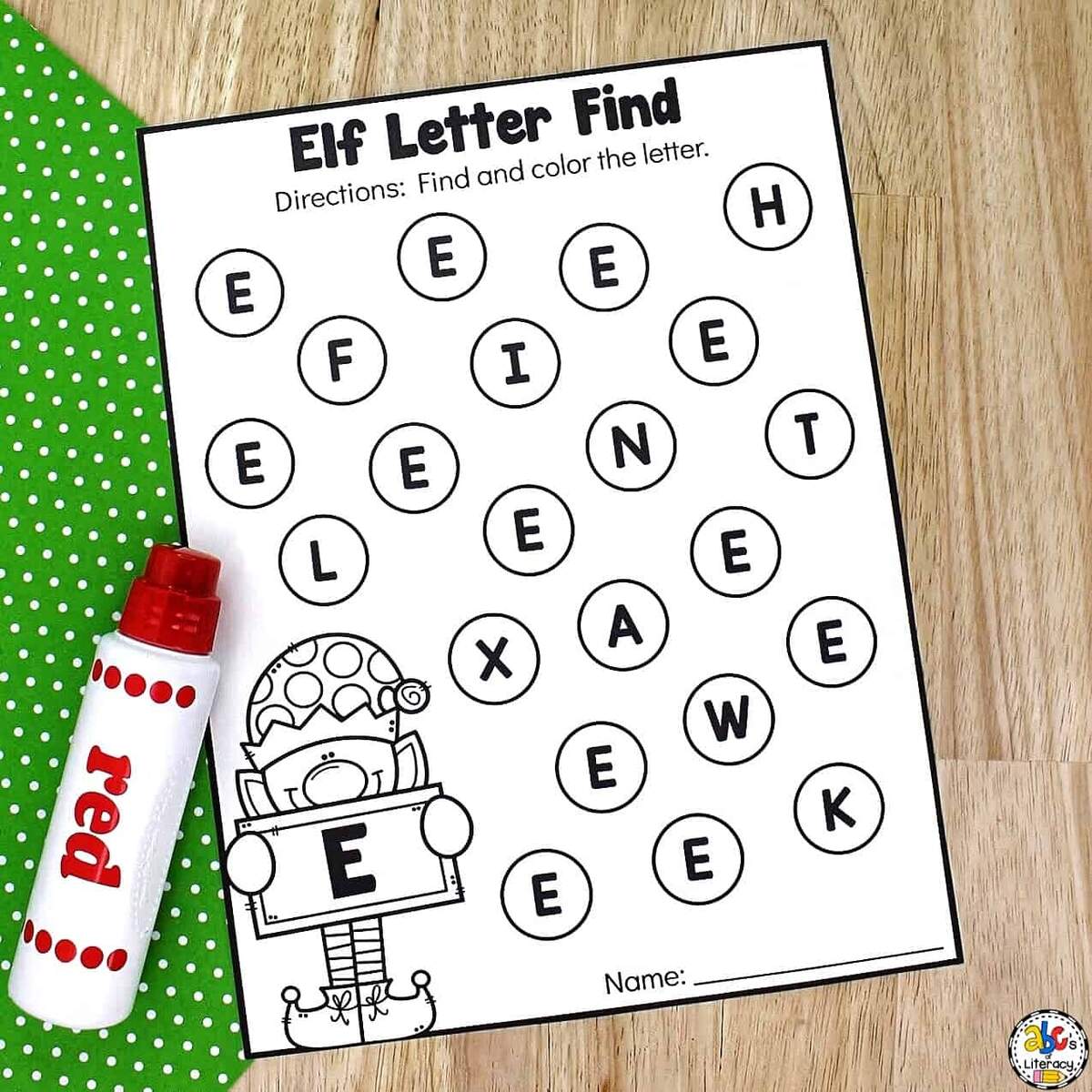 Elf Letter Find Worksheets