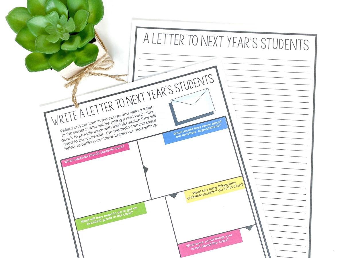 End Of The Year Activity Write A Letter To Next Year S Students Presto Plans End Of The Year Activity Write A Letter To Next Year S Students Presto Plans