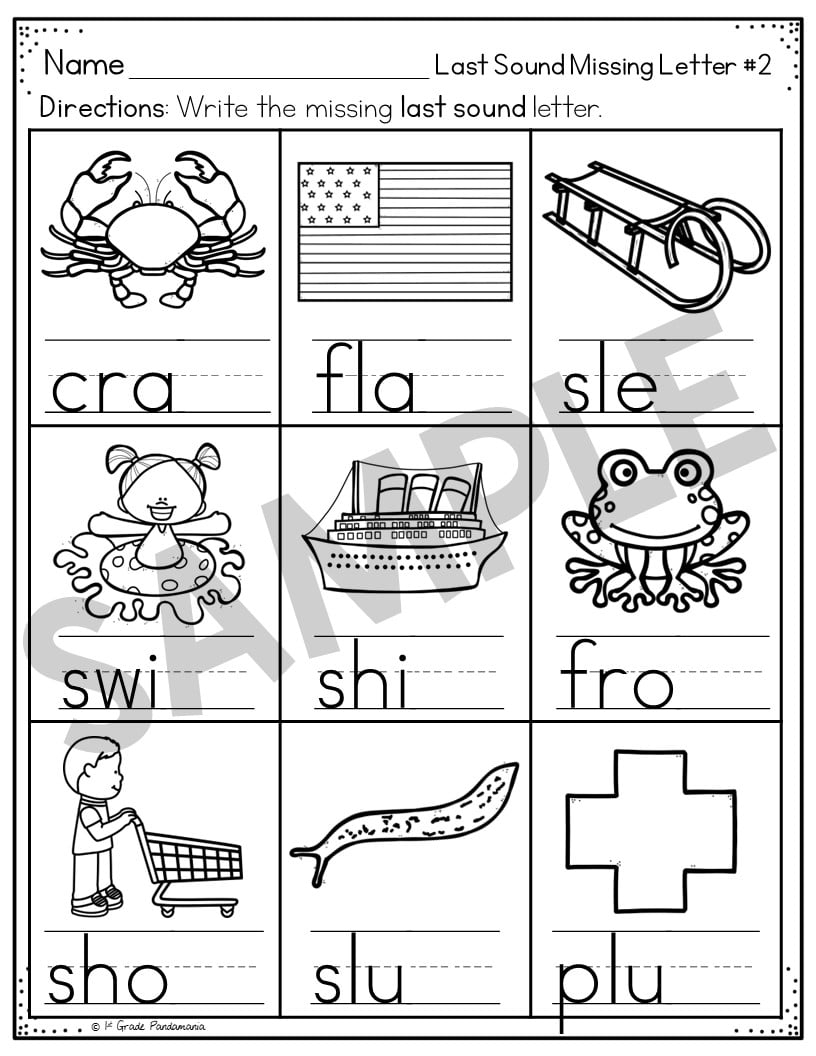 Ending Sounds Worksheets Phonics Activities 1st Grade Pandamania Ending Sound Worksheets Alphabet Worksheet Letter Sounds Worksheets Library