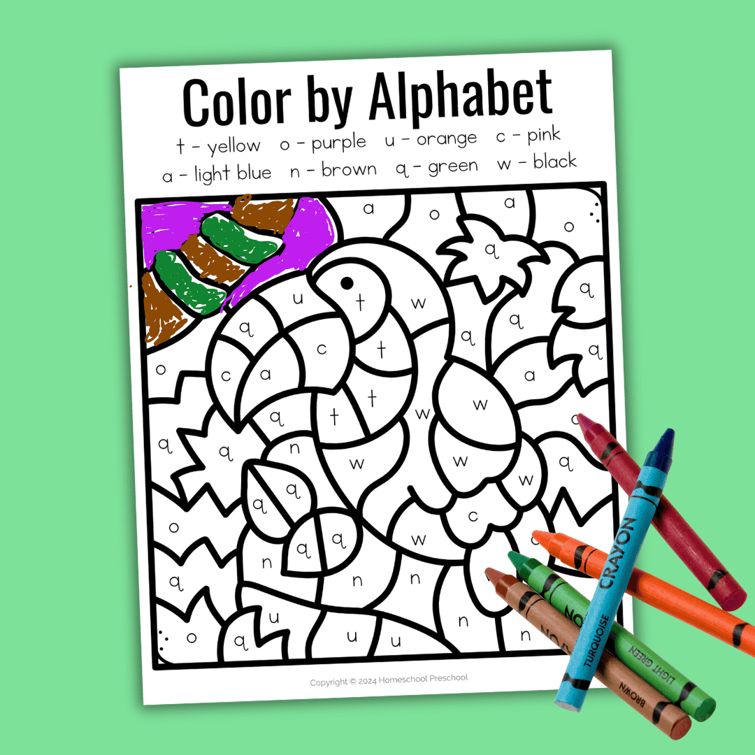 Engage Learn Color By Alphabet Worksheets For Kids