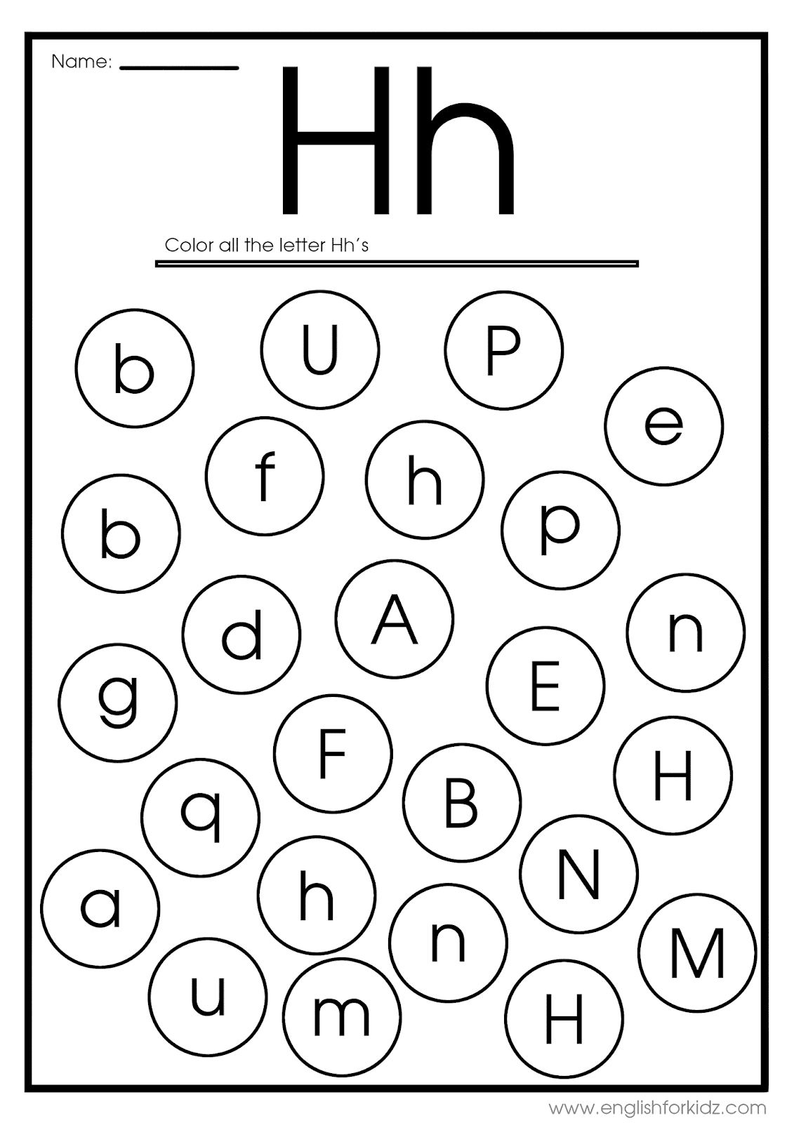 Letter H Free Worksheets TeachersMag