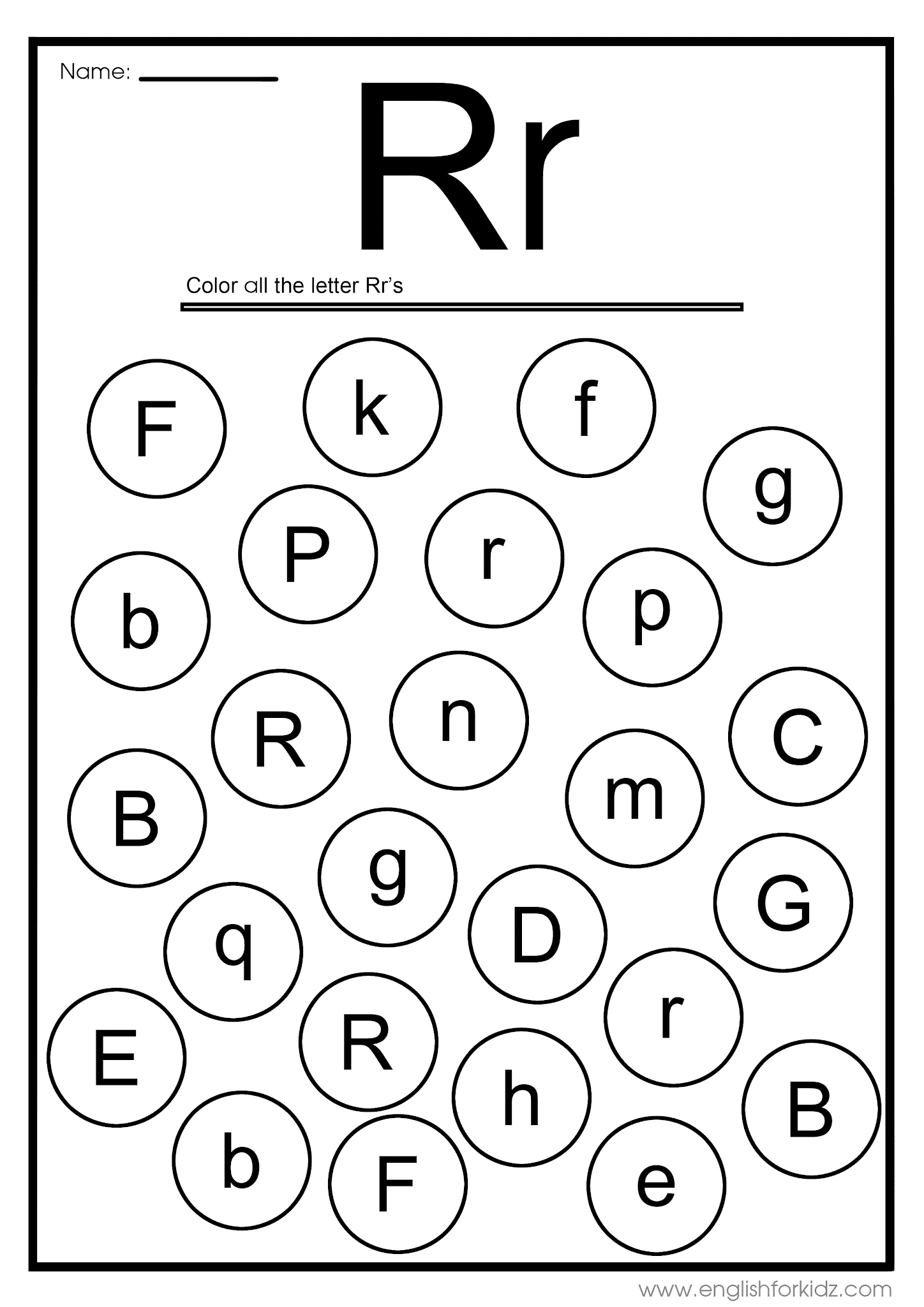 English For Kids Step By Step Letter R Worksheets Flash Cards Coloring Pages