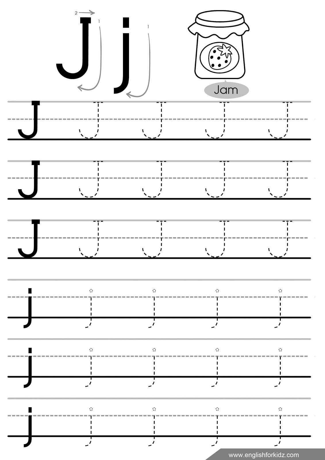 English For Kids Step By Step Letter Tracing Worksheets Letters A J