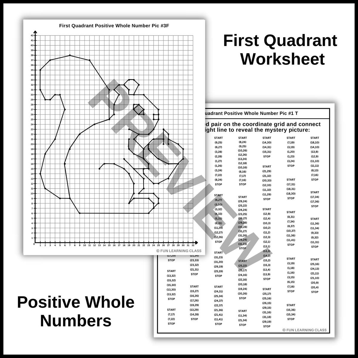 Fall Squirrel Coordinate Graphing Mystery Picture Autumn Math Activity Made By Teachers