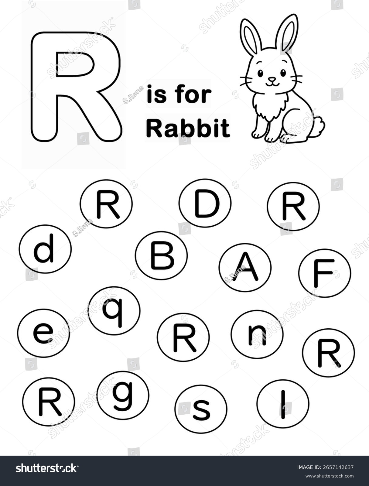 Find Color Letter R Worksheet Spot Stock Illustration 2657142637 Shutterstock Find Color Letter R Worksheet Spot Stock Illustration 2657142637 Shutterstock