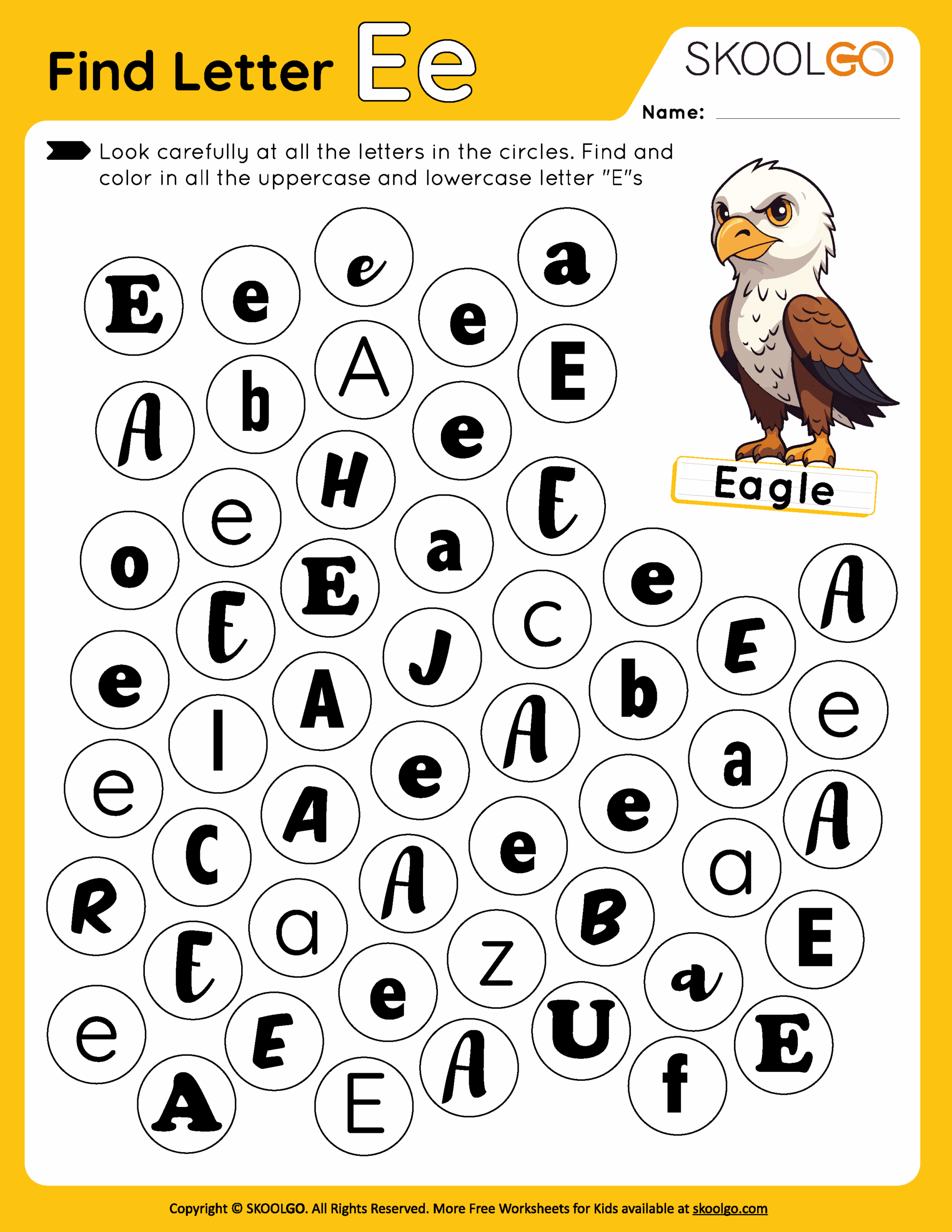 Find Letter E Free Worksheet For Kids SKOOLGO Find Letter E Free Worksheet For Kids SKOOLGO