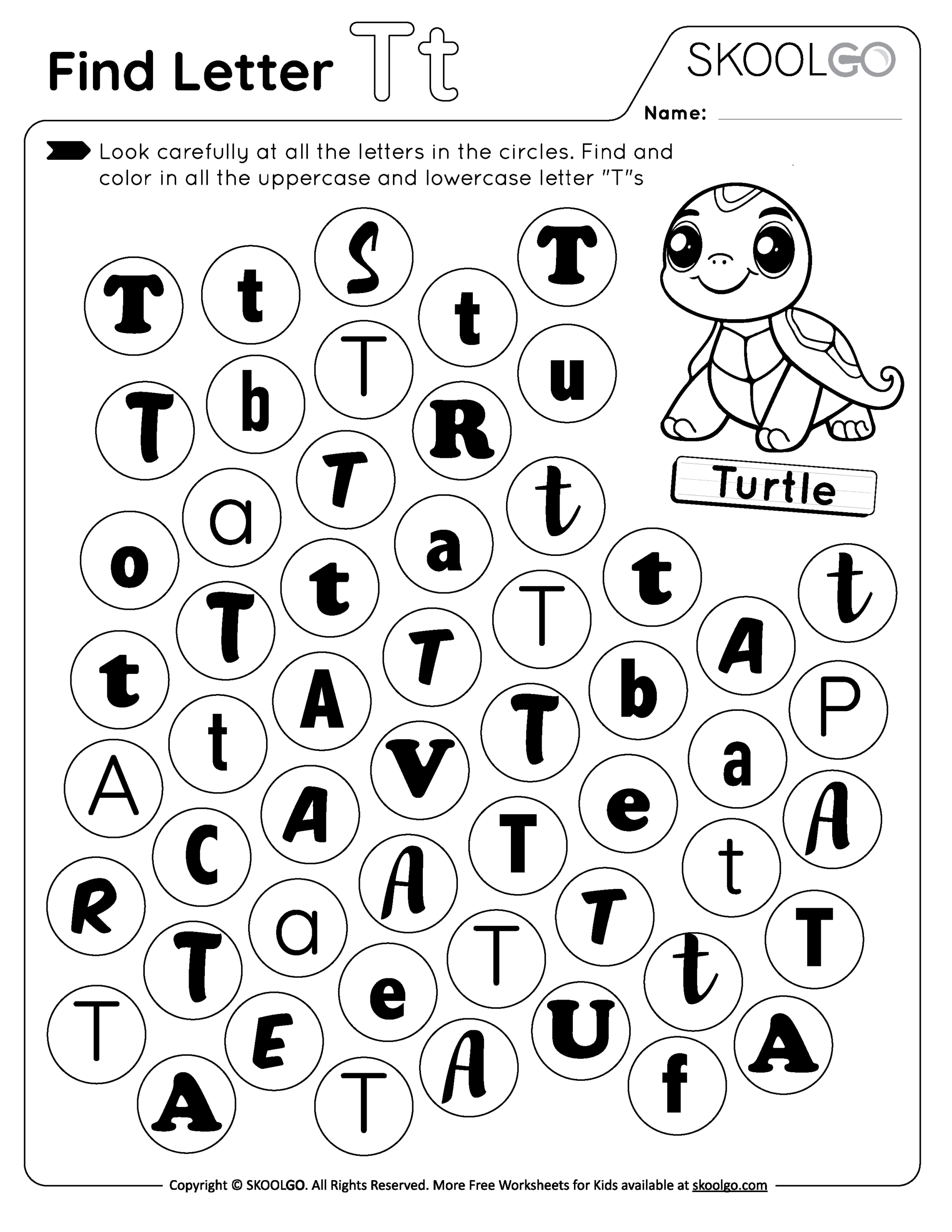 Find Letter T Free Worksheet For Kids SKOOLGO Find Letter T Free Worksheet For Kids SKOOLGO