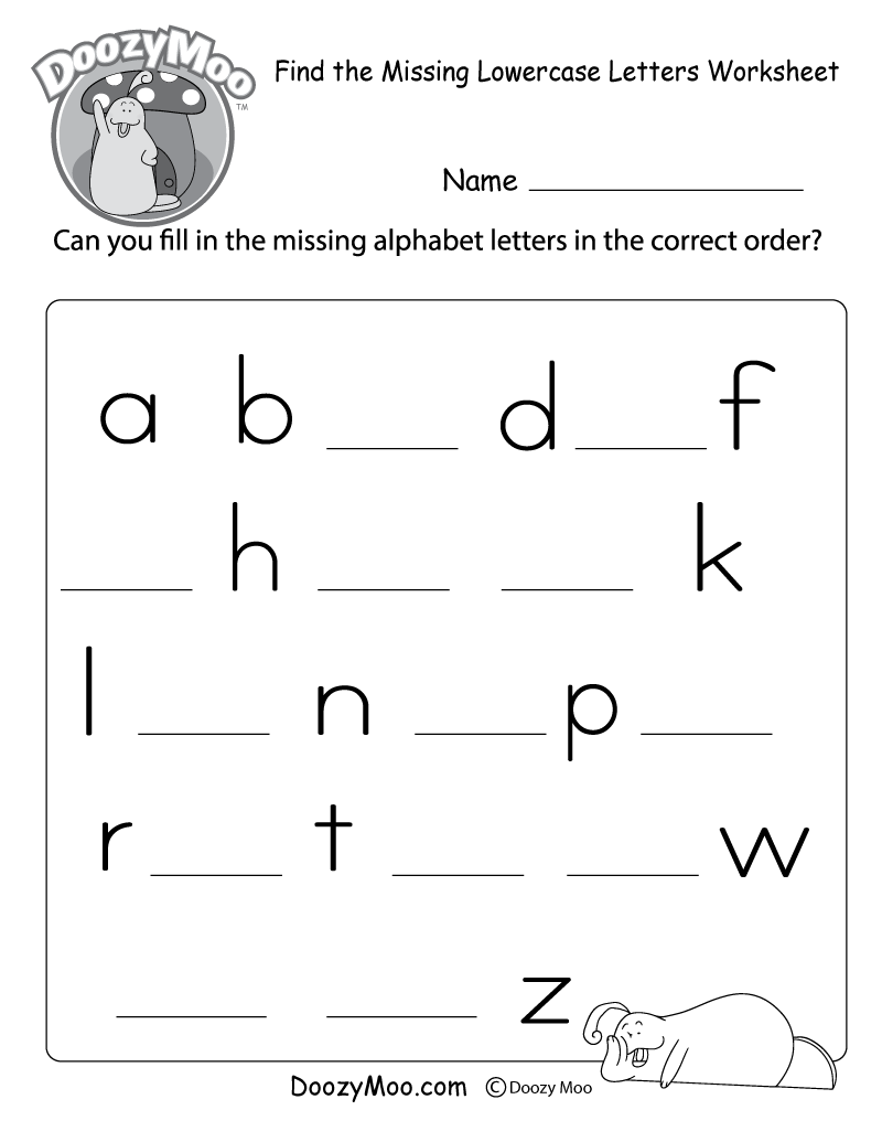 Find The Missing Lowercase Letters Worksheet Free Printable Preschool Kindergarten Lowercase Worksheet Made By Teachers