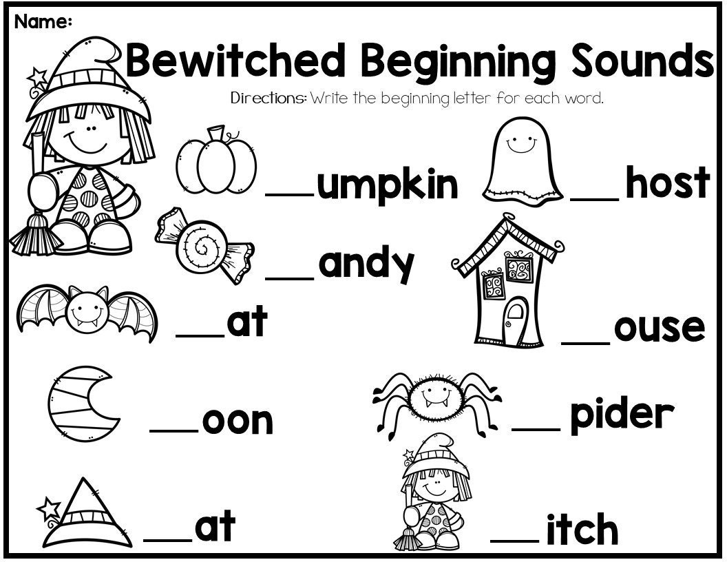 First Grade Halloween Literacy Printables Etsy Israel