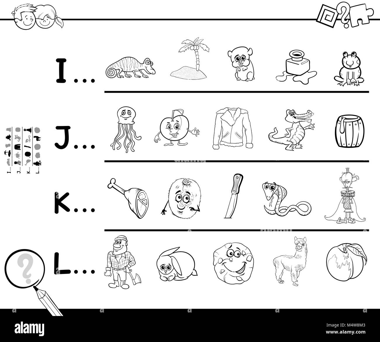 First Letter Of A Word Coloring Page Stock Photo Alamy First Letter Of A Word Coloring Page Stock Photo Alamy