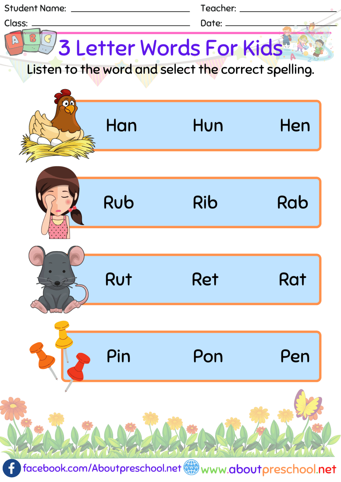 Free 3 Letter Words Worksheet Download Free 3 Letter Words Worksheet Png Images Free Worksheets On Clipart Library