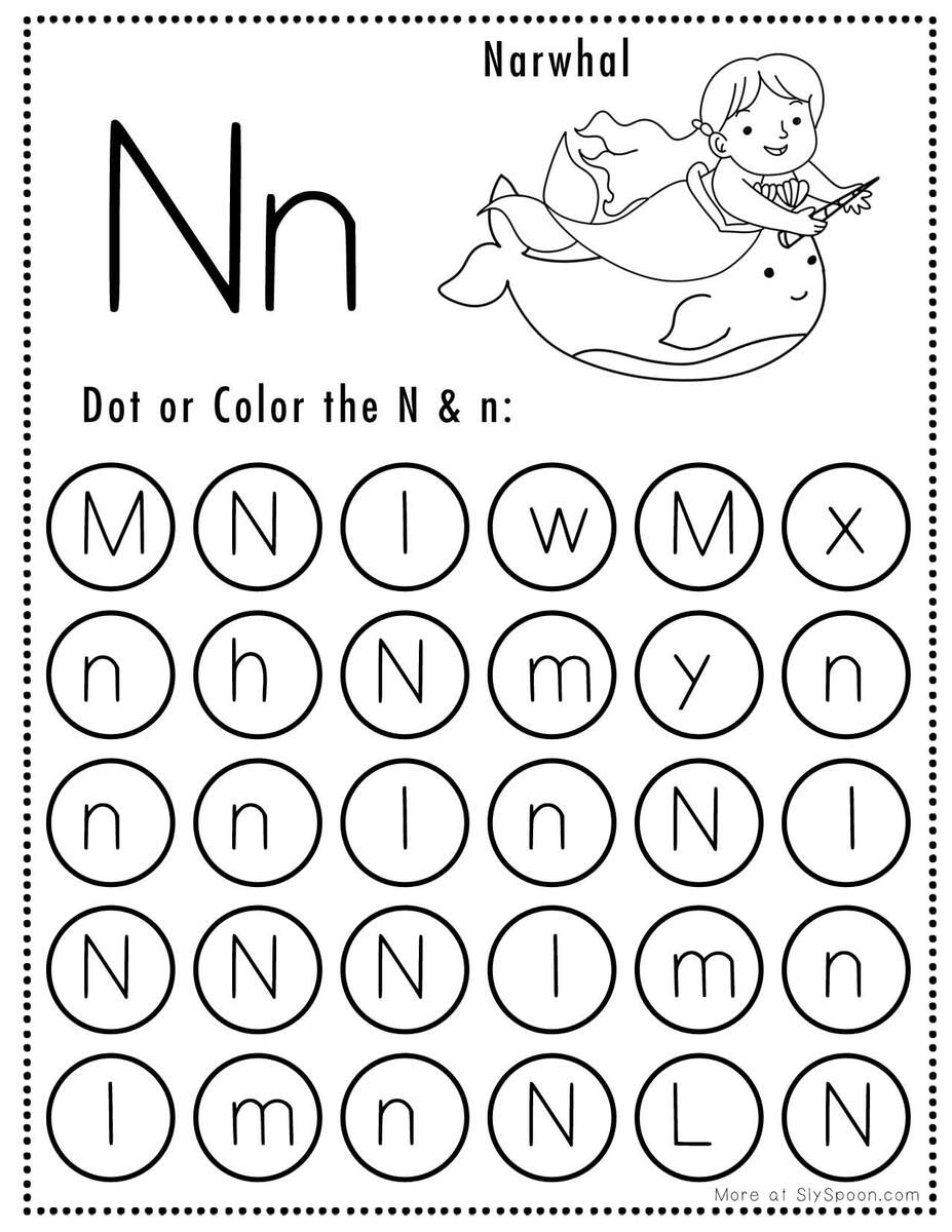 Free Alphabet Do A Dot Printables Worksheets Letter N Mermaid Themed Sly Spoon Free Alphabet Do A Dot Printables Worksheets Letter N Mermaid Themed Sly Spoon